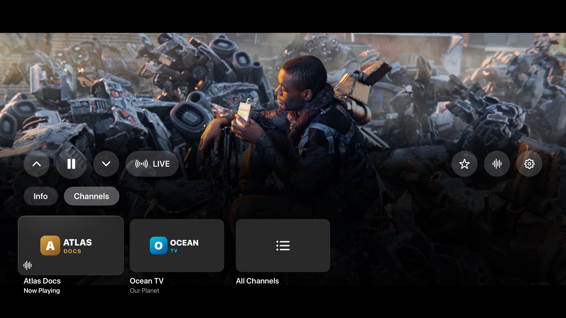 Channels in the player
